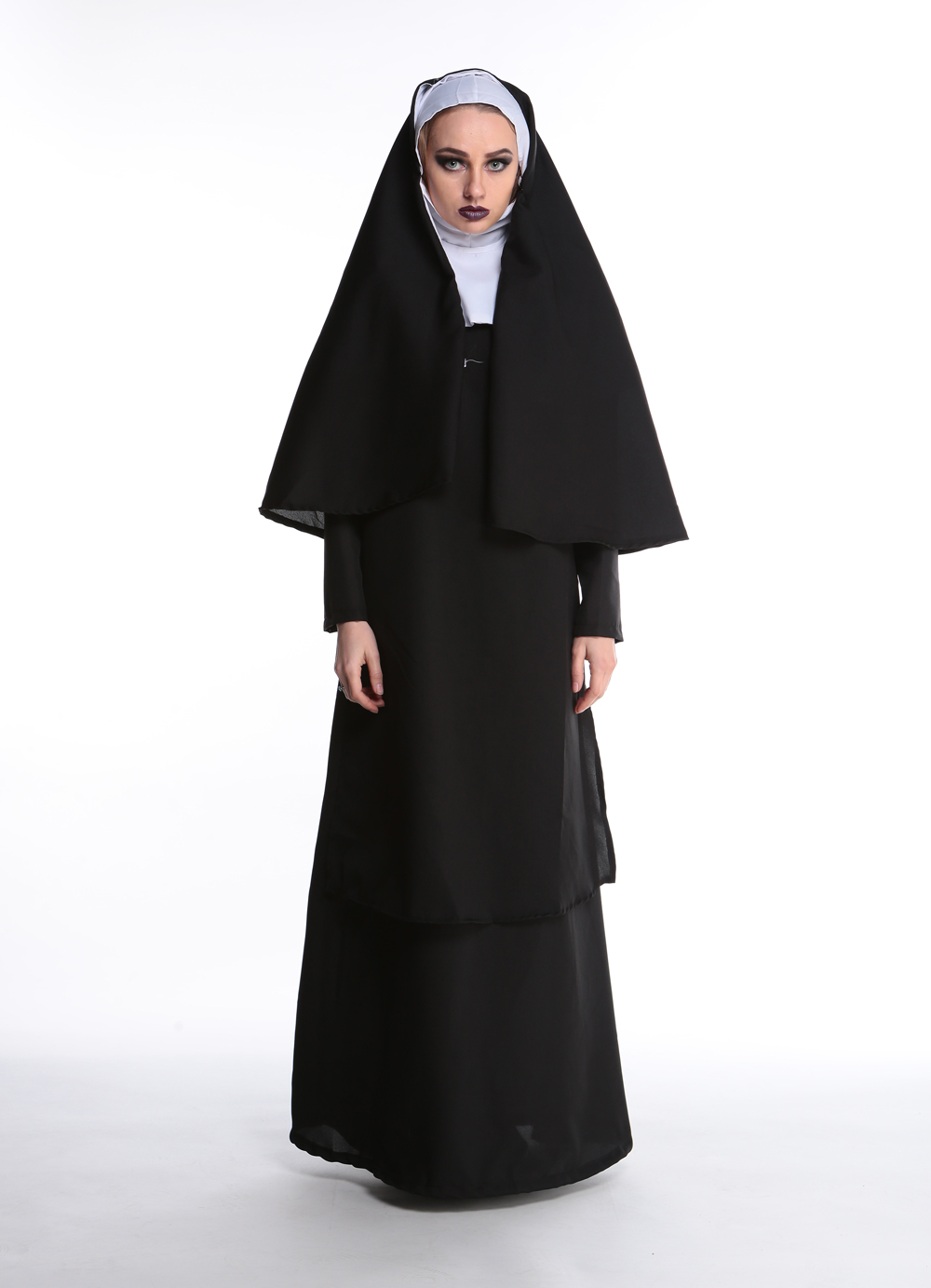 F1732 sexy hood nun costume,it comes with hood cape,dress